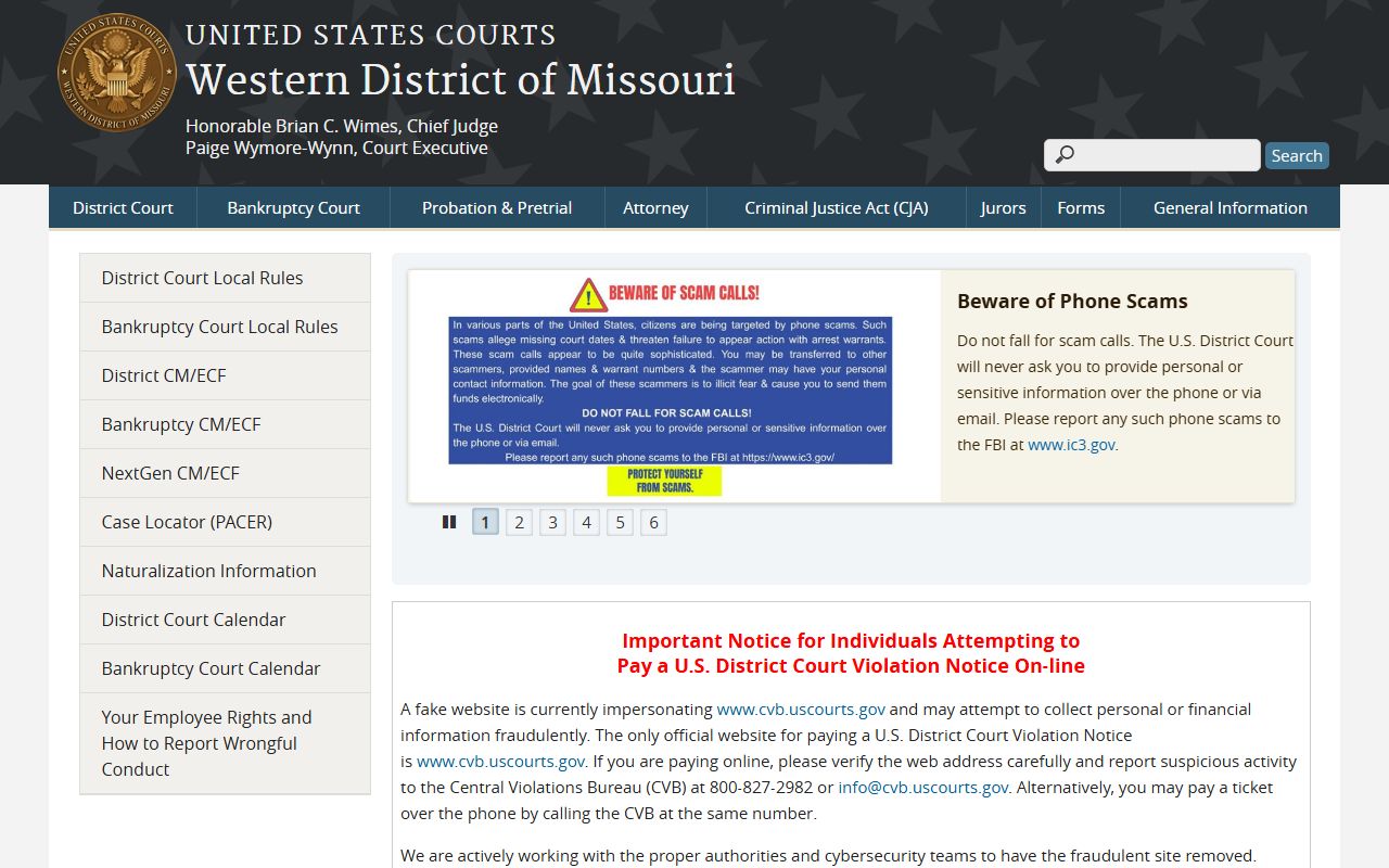 Cooper County Circuit Court records source for Western District of Missouri distinction