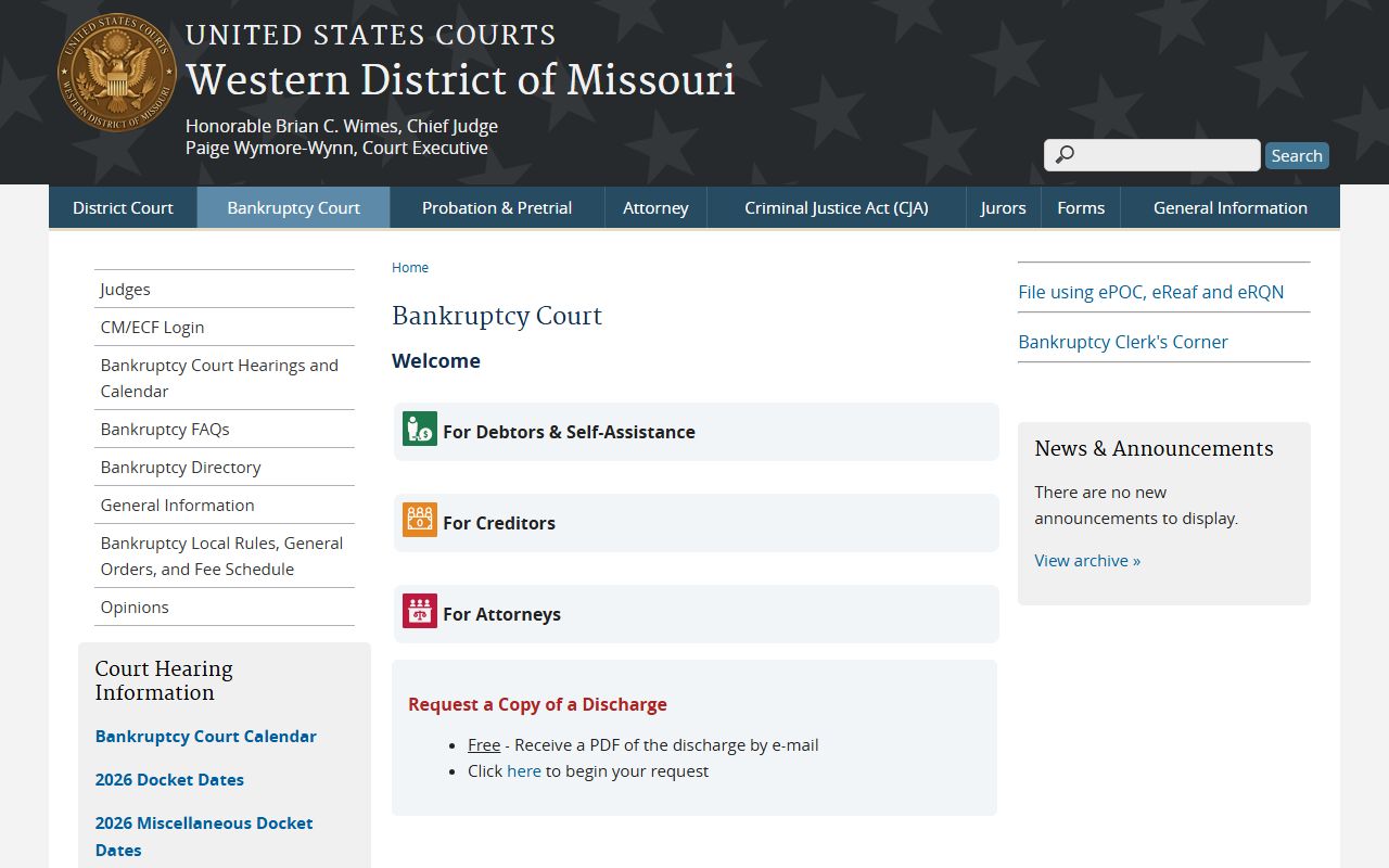 Cooper County Circuit Court records source for federal bankruptcy distinction